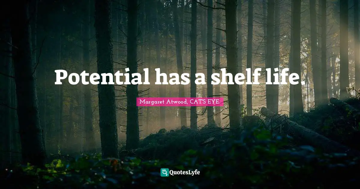 Potential Quotes: "Potential has a shelf life."
