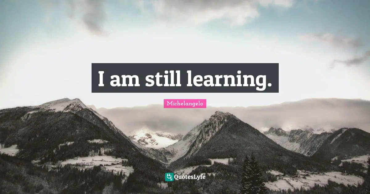 Michelangelo Quotes: I am still learning.