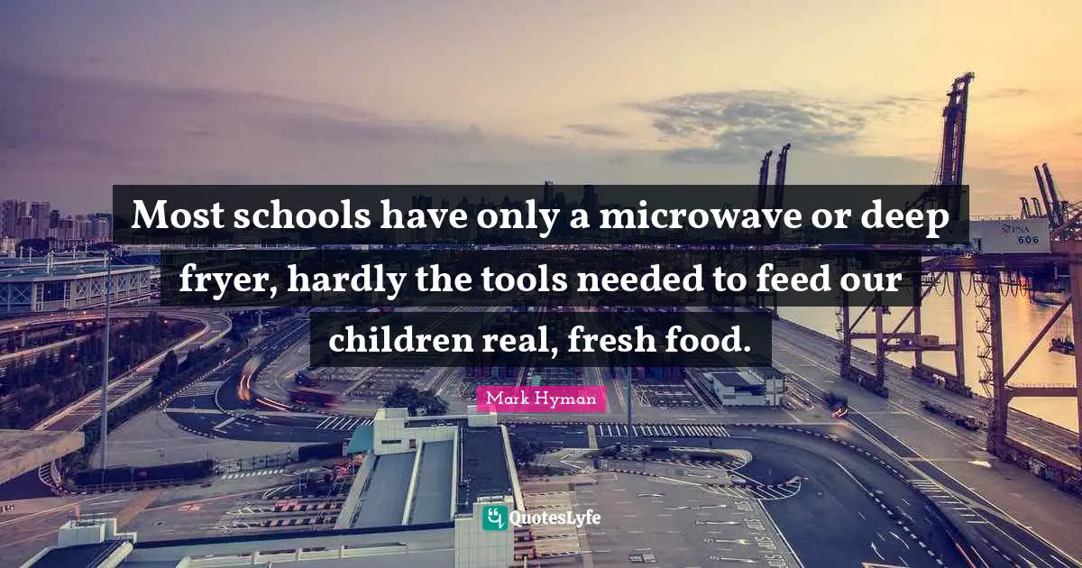 Most schools have only a microwave or deep fryer, hardly the tools needed to feed our children real, fresh food.