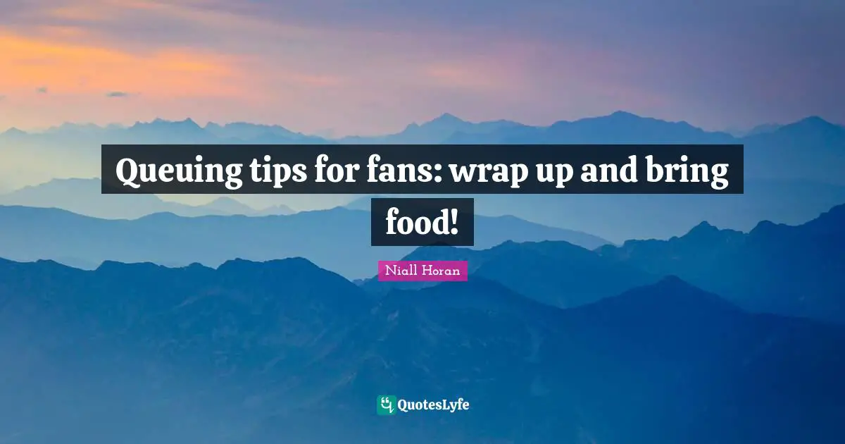 Queuing tips for fans: wrap up and bring food!