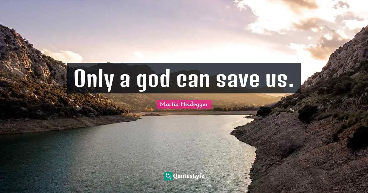 Martin Heidegger Quotes: Only a god can save us.