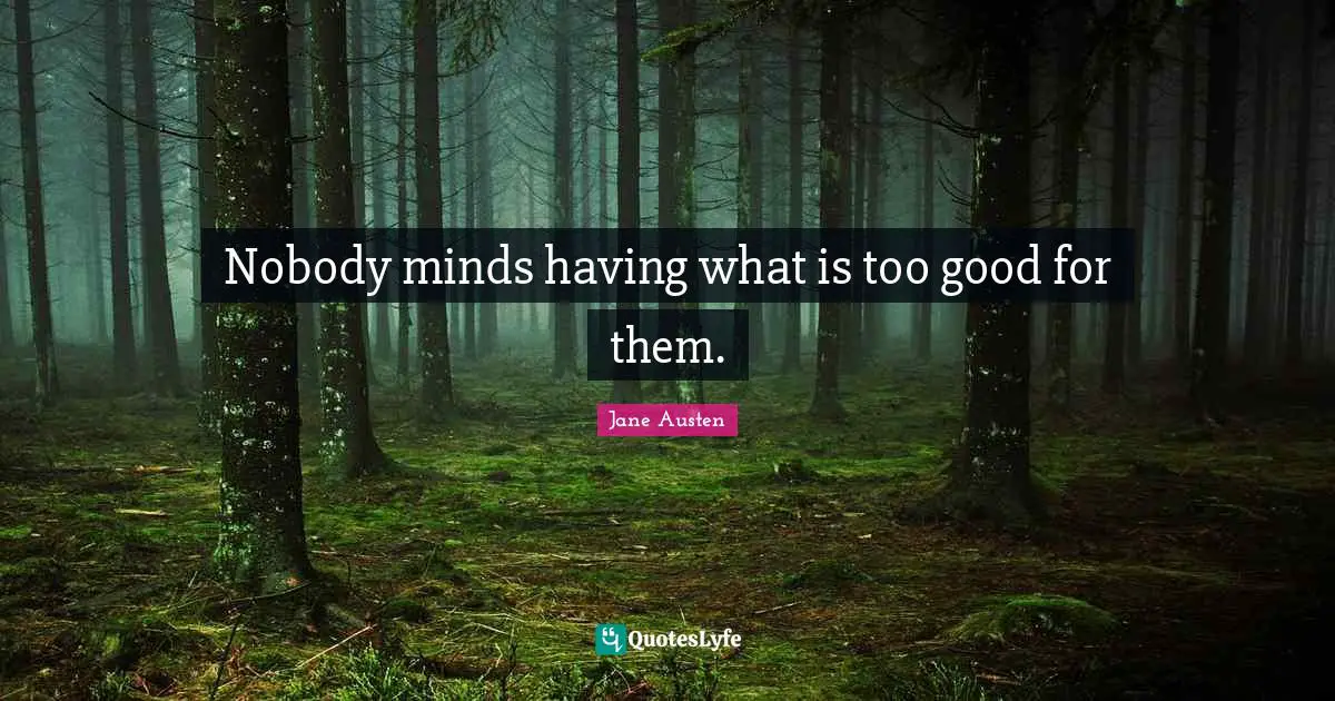 Nobody minds having what is too good for them.