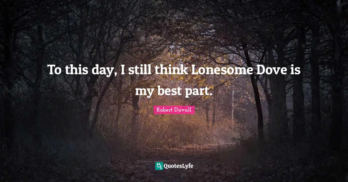 To this day, I still think Lonesome Dove is my best part.