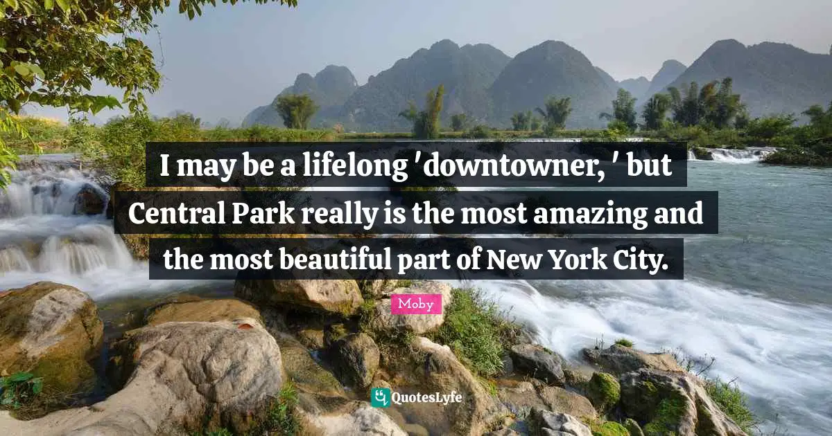 I may be a lifelong 'downtowner, ' but Central Park really is the most amazing and the most beautiful part of New York City.