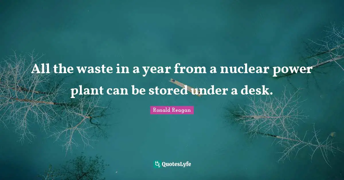 All the waste in a year from a nuclear power plant can be stored under a desk.