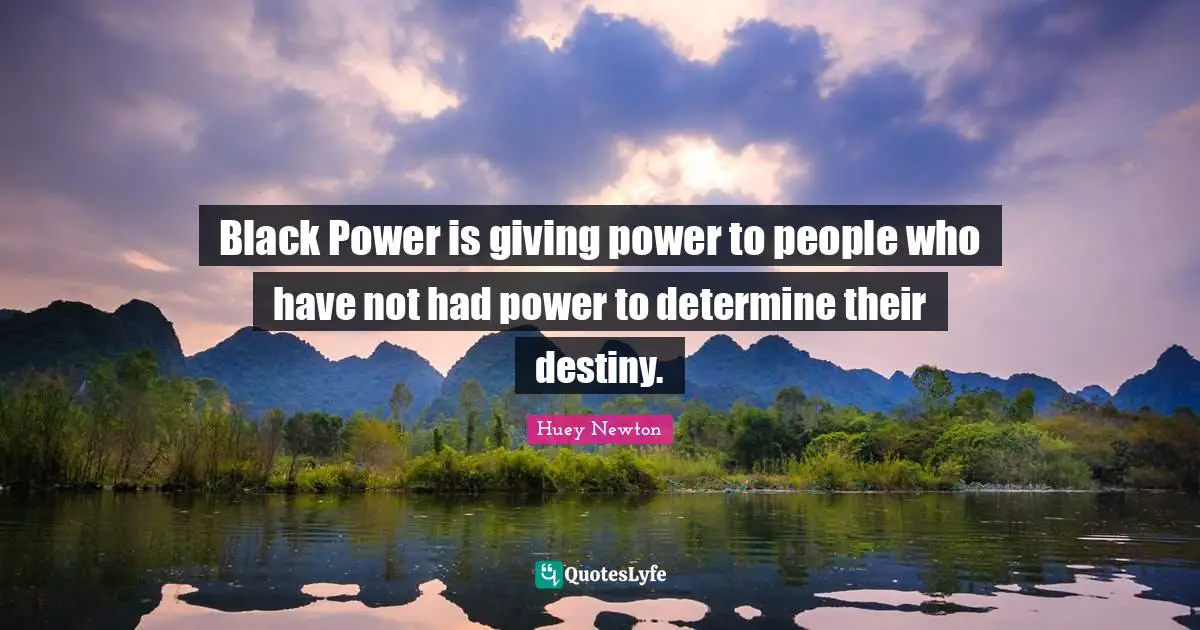 Destiny Quotes: "Black Power is giving power to people who have not had power to determine their destiny."
