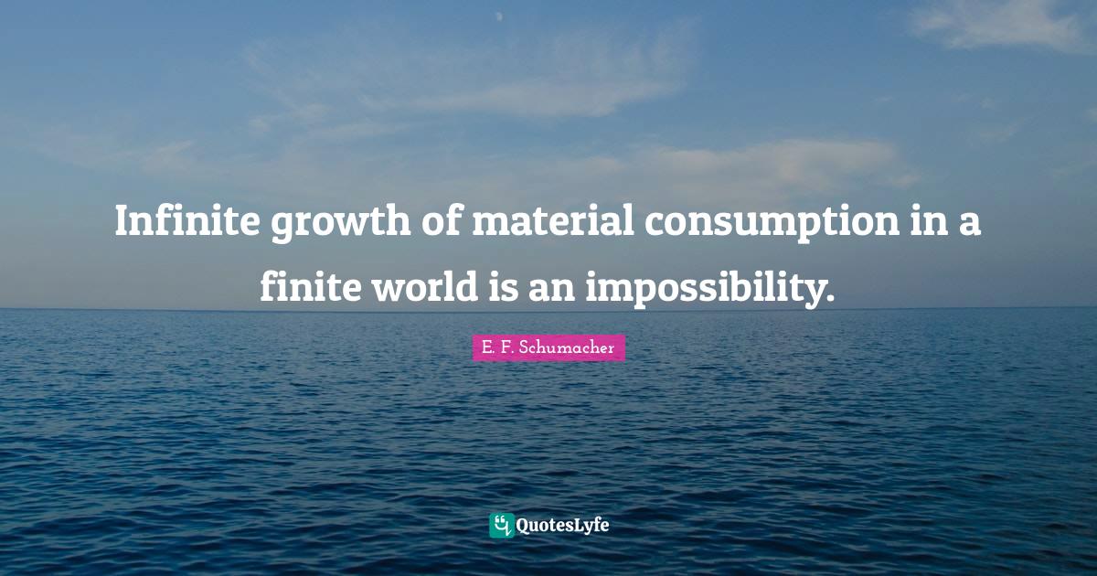 Infinite growth of material consumption in a finite world is an imposs