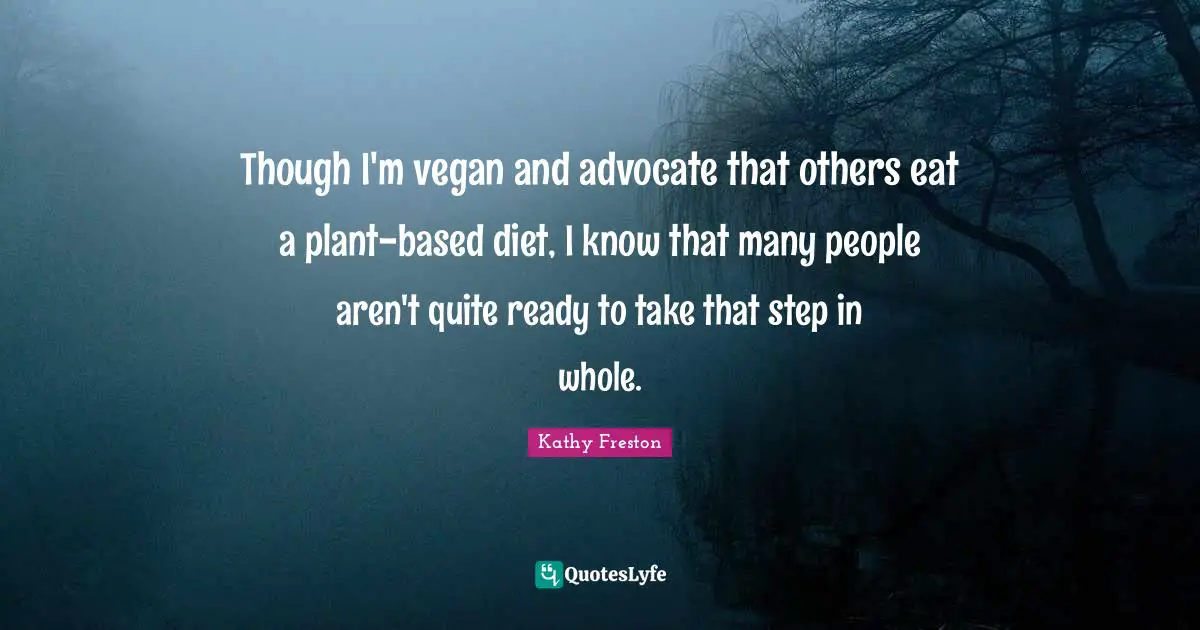 Though I'm vegan and advocate that others eat a plant-based diet, I know that many people aren't quite ready to take that step in whole.