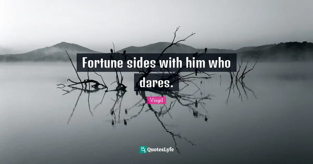 Fortune sides with him who dares.