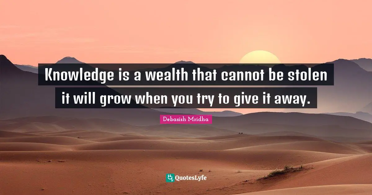 speech on knowledge is wealth