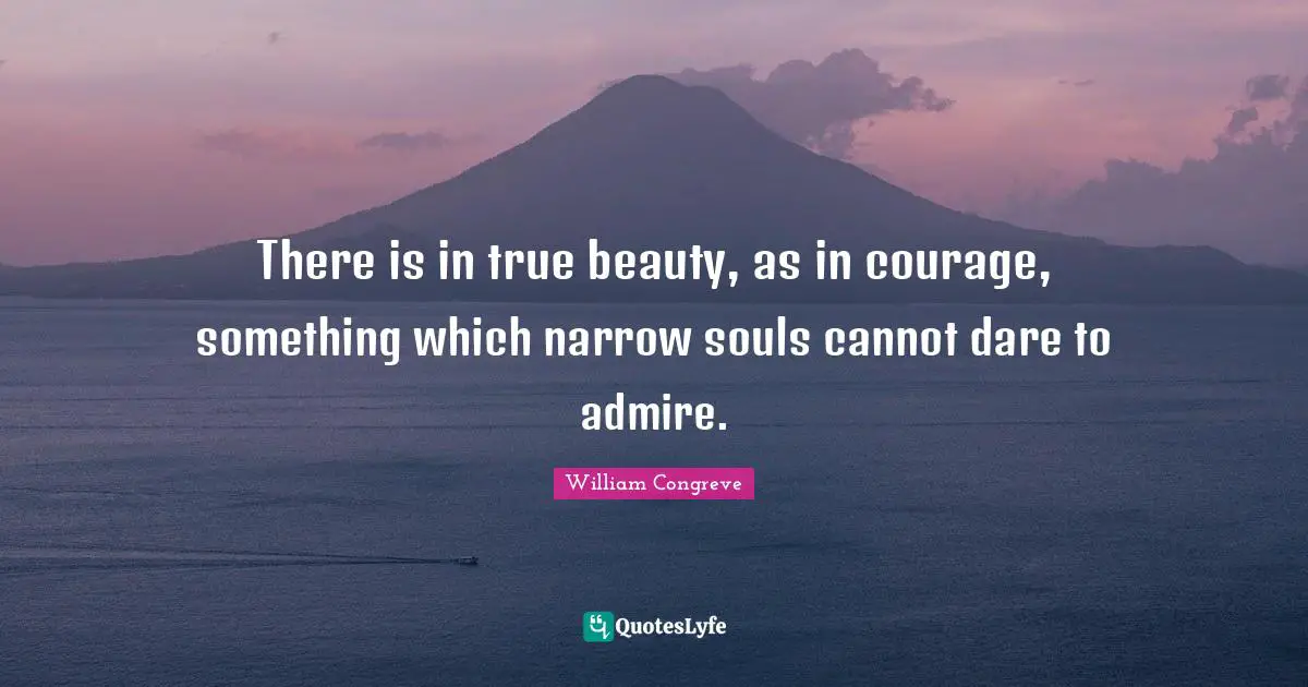 There is in true beauty, as in courage, something which narrow souls cannot dare to admire.