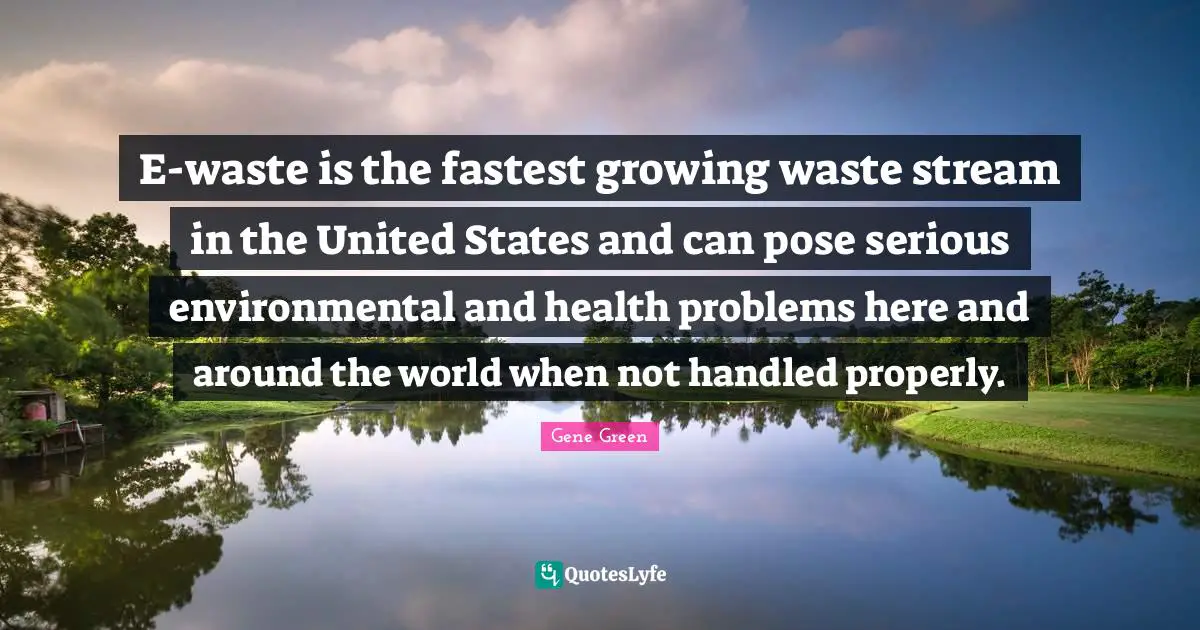 E-waste is the fastest growing waste stream in the United States and can pose serious environmental and health problems here and around the world when not handled properly.