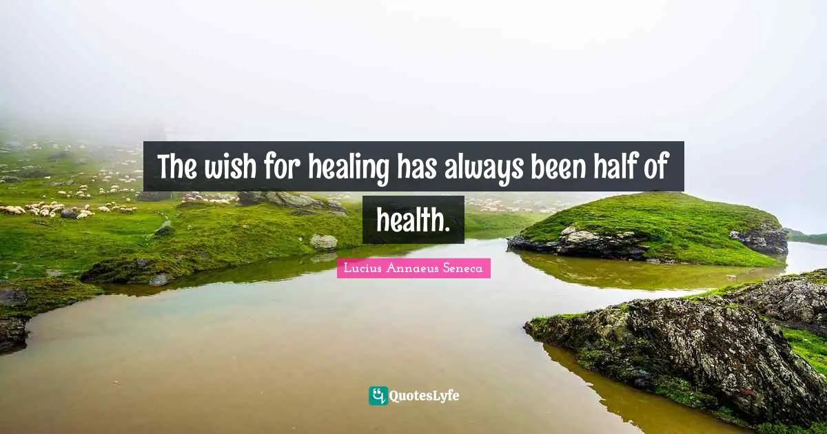 Lucius Annaeus Seneca Quotes: The wish for healing has always been half of health.