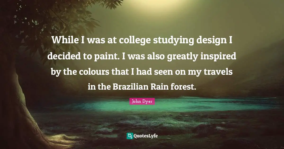 While I was at college studying design I decided to paint. I was also greatly inspired by the colours that I had seen on my travels in the Brazilian Rain forest.