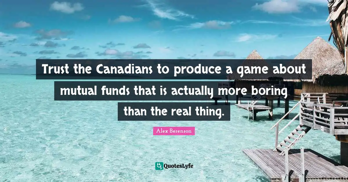 Trust the Canadians to produce a game about mutual funds that is actually more boring than the real thing.