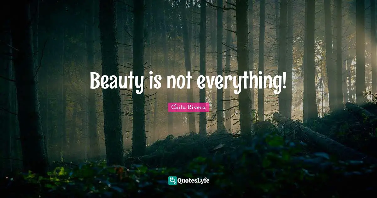 Beauty is not everything!