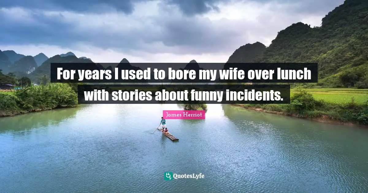 For years I used to bore my wife over lunch with stories about funny incidents.