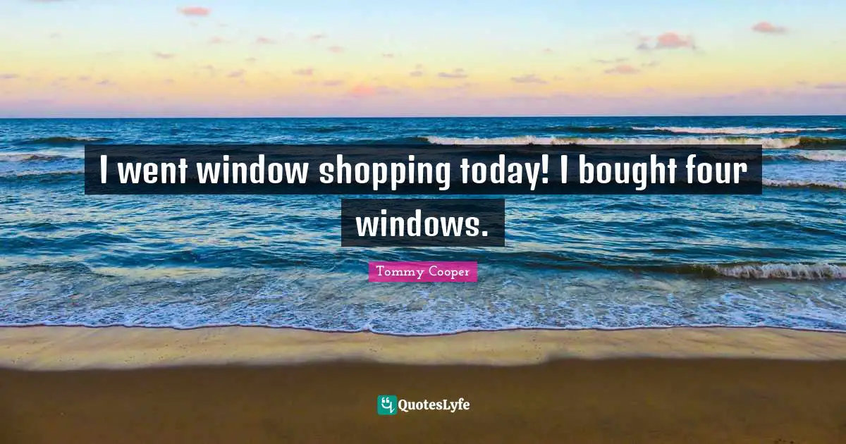 I went window shopping today! I bought four windows.