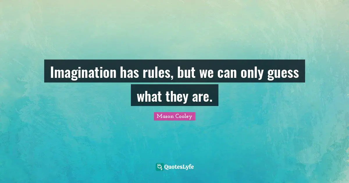 Imagination has rules, but we can only guess what they are.