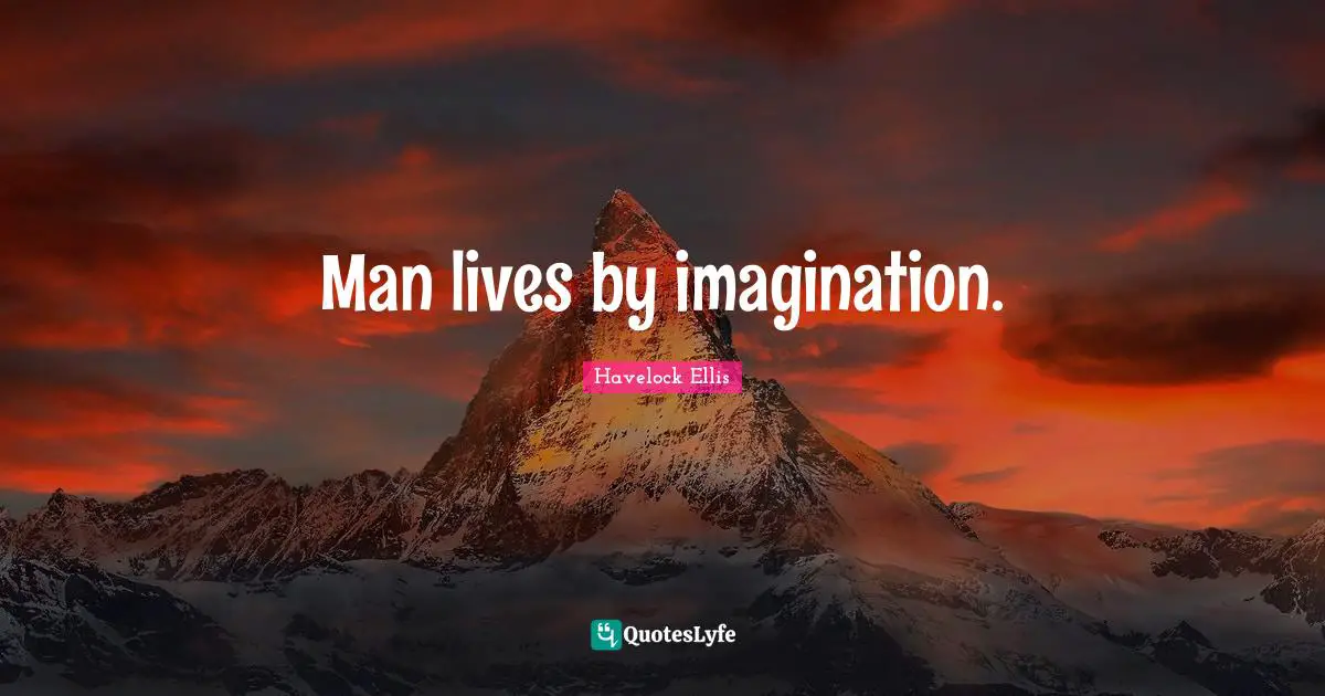 Man lives by imagination.