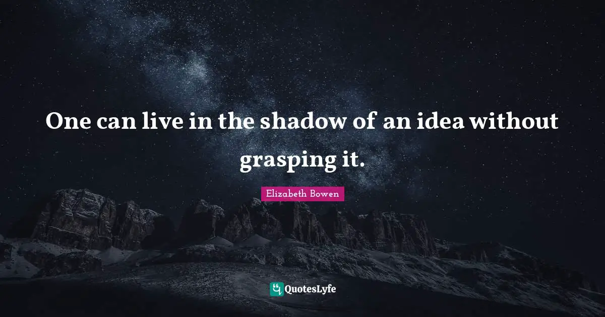 One can live in the shadow of an idea without grasping it.
