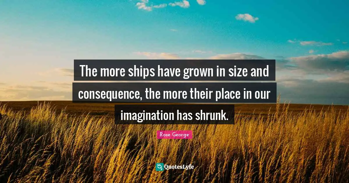The more ships have grown in size and consequence, the more their place in our imagination has shrunk.