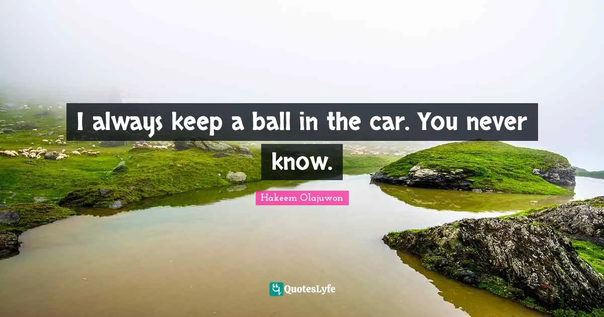 I always keep a ball in the car. You never know.