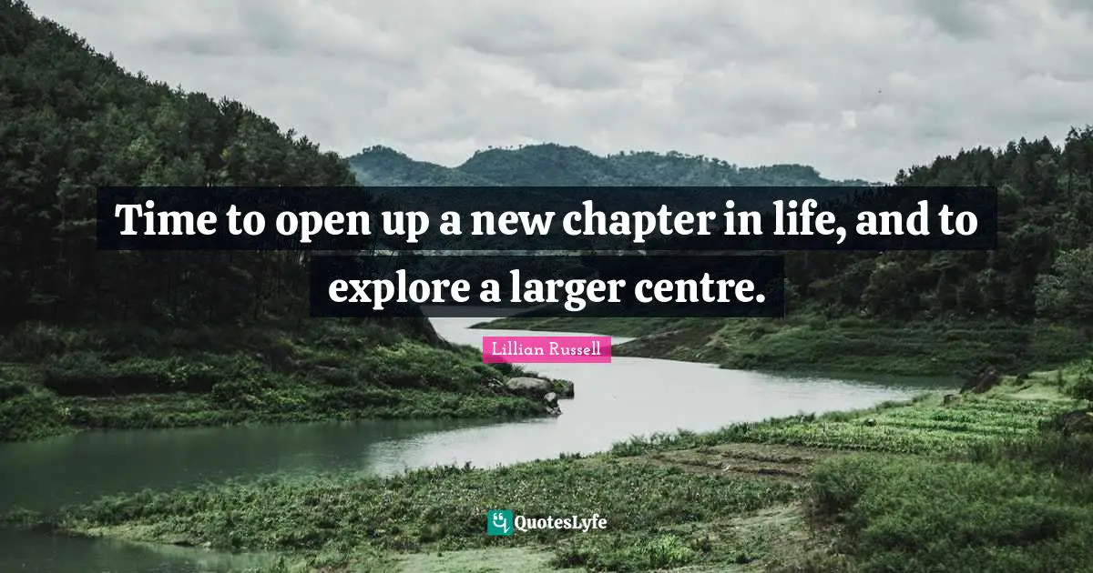 Time to open up a new chapter in life, and to explore a larger centre.
