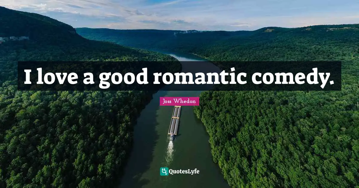 I love a good romantic comedy.