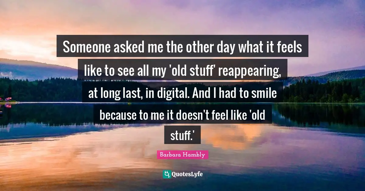 Someone asked me the other day what it feels like to see all my 'old stuff' reappearing, at long last, in digital. And I had to smile because to me it doesn't feel like 'old stuff.'