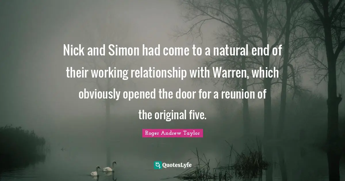 Nick and Simon had come to a natural end of their working relationship with Warren, which obviously opened the door for a reunion of the original five.