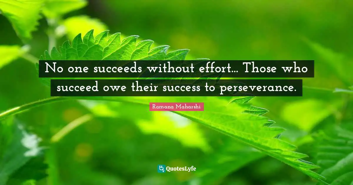 Effort Quotes: "No one succeeds without effort... Those who succeed owe their success to perseverance."