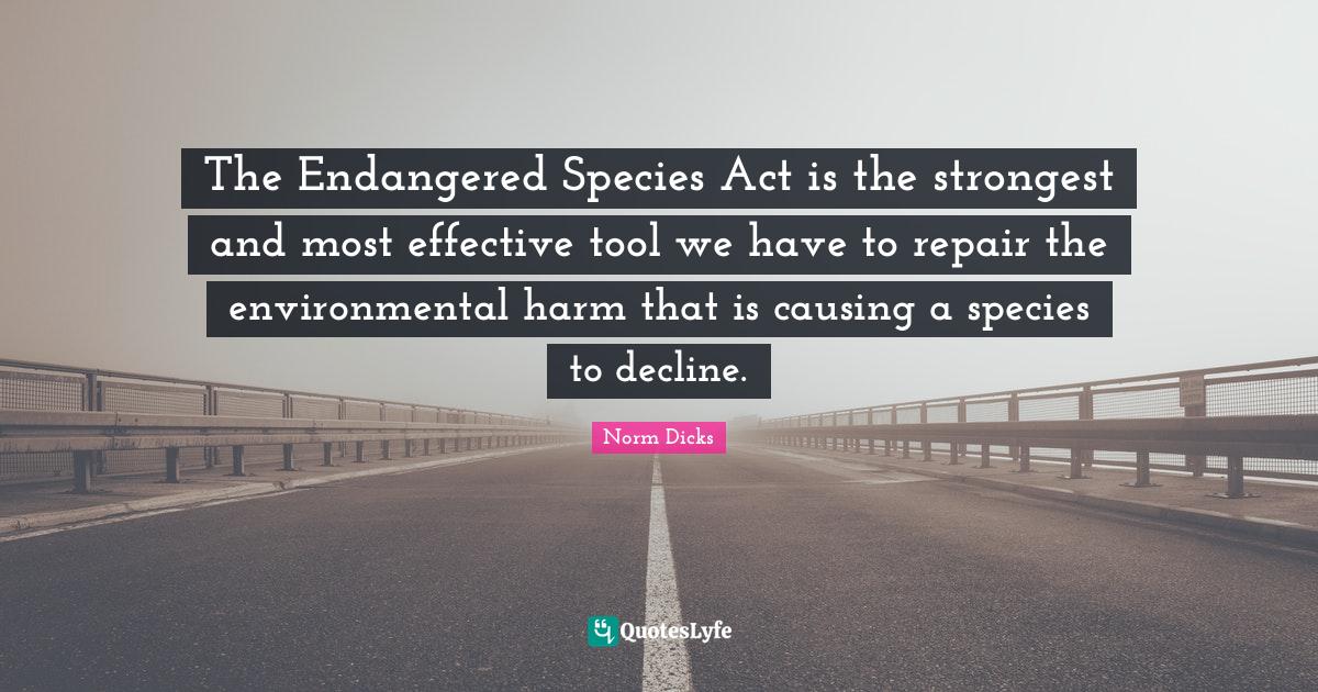 The Endangered Species Act is the strongest and most
