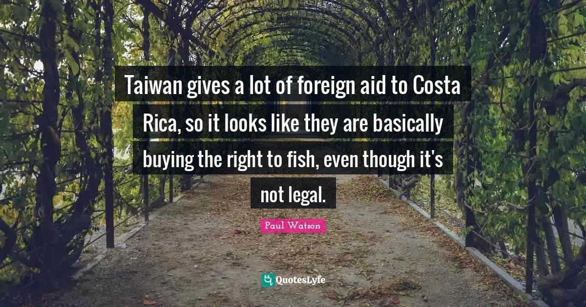 Taiwan gives a lot of foreign aid to Costa Rica, so it looks like they are basically buying the right to fish, even though it's not legal.