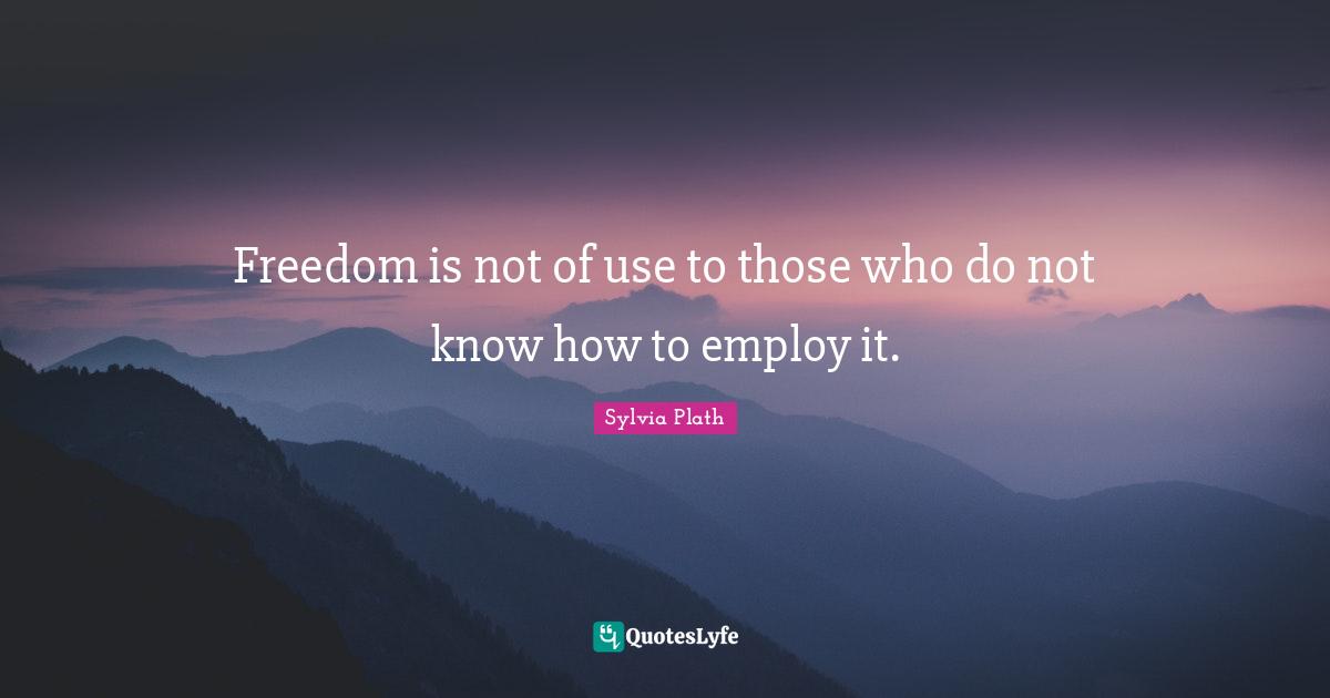 Freedom is not of use to those who do not know how to employ it.