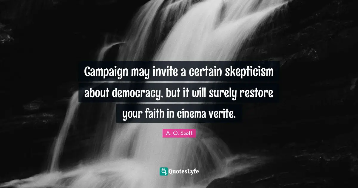 Campaign may invite a certain skepticism about democracy, but it will surely restore your faith in cinema verite.