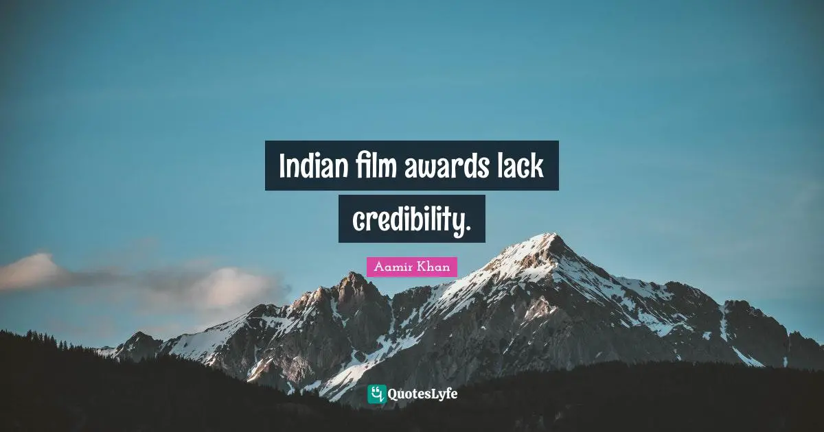 Indian film awards lack credibility.