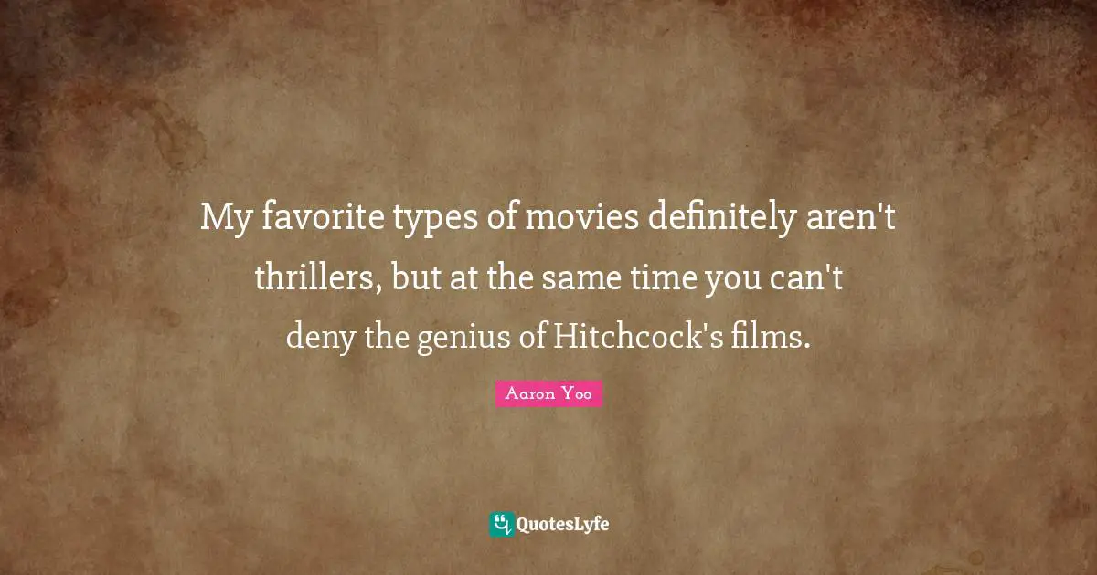 My favorite types of movies definitely aren't thrillers, but at the same time you can't deny the genius of Hitchcock's films.