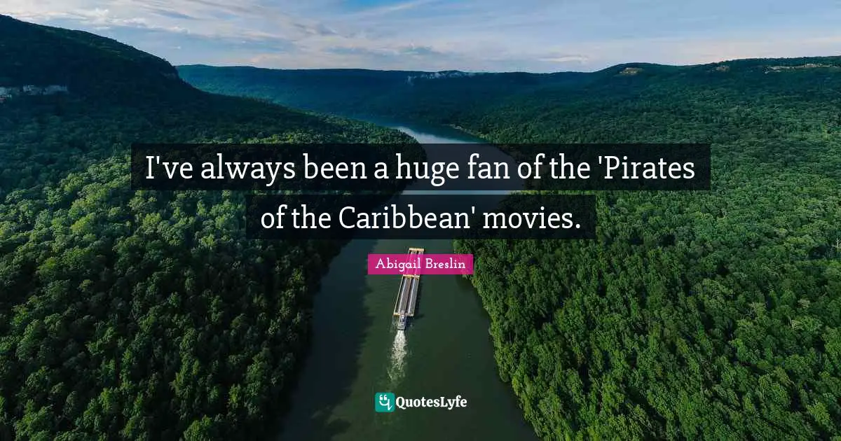 I've always been a huge fan of the 'Pirates of the Caribbean' movies.
