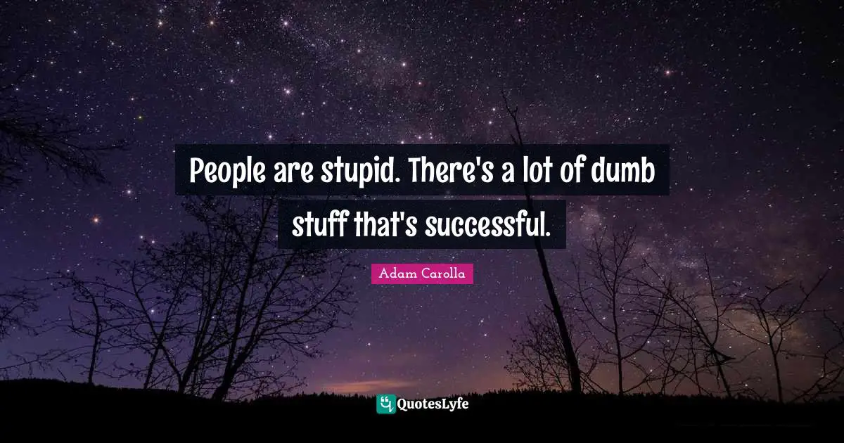 People are stupid. There's a lot of dumb stuff that's successful.