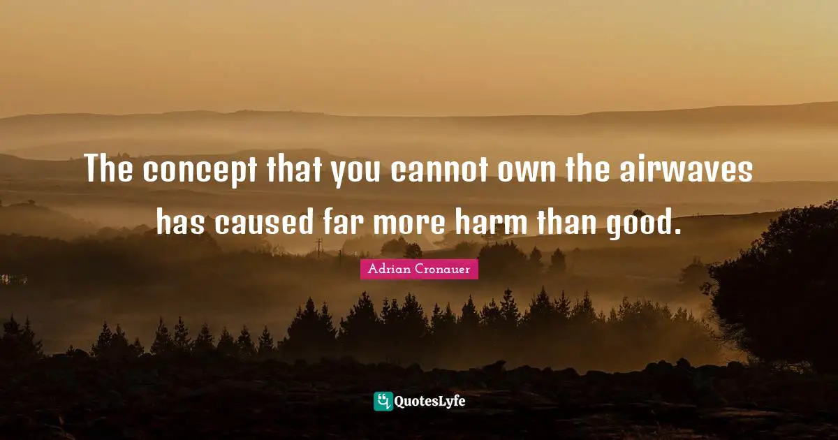 The concept that you cannot own the airwaves has caused far more harm than good.