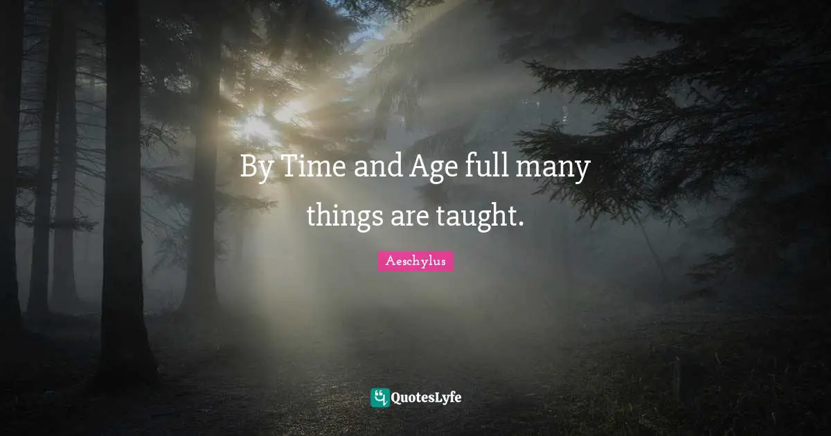 By Time and Age full many things are taught.