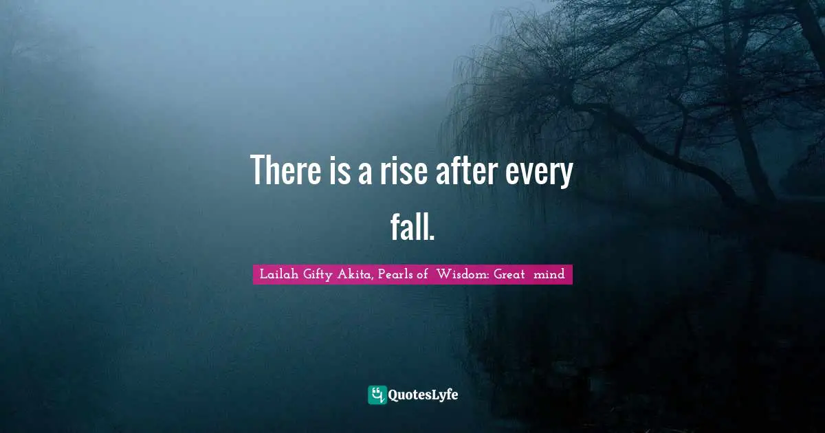 Christian Lfie Quotes: "There is a rise after every fall."