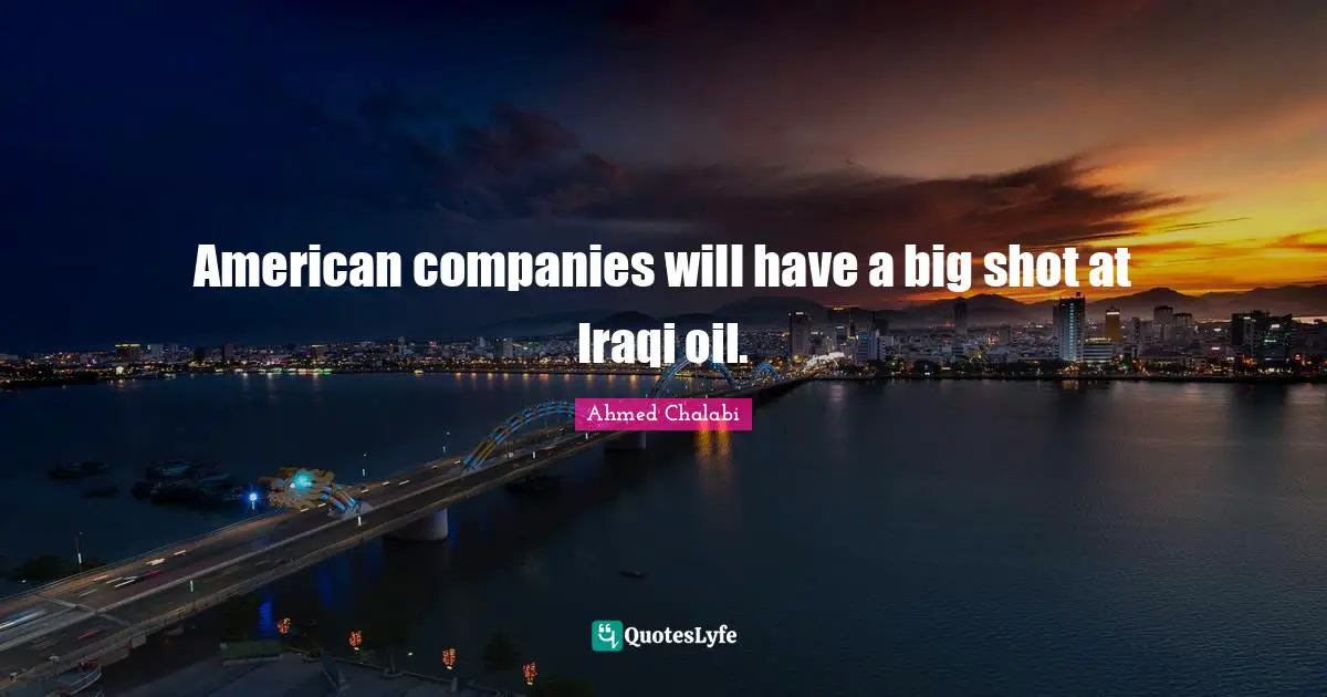 American companies will have a big shot at Iraqi oil.