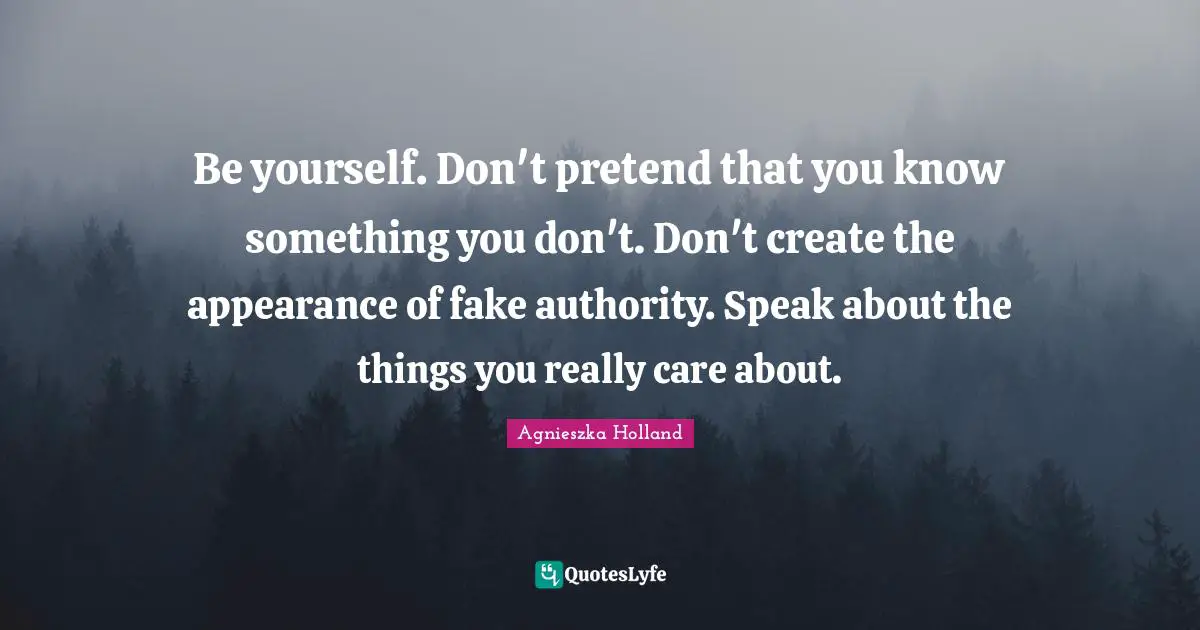 Be yourself. Don't pretend that you know something you don't. Don't create the appearance of fake authority. Speak about the things you really care about.