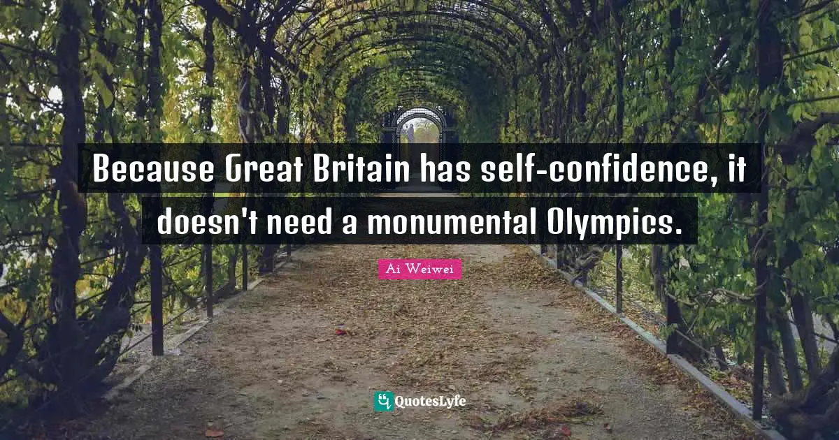 Because Great Britain has self-confidence, it doesn't need a monumental Olympics.