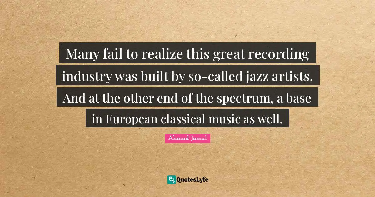 Many fail to realize this great recording industry was built by so-called jazz artists. And at the other end of the spectrum, a base in European classical music as well.