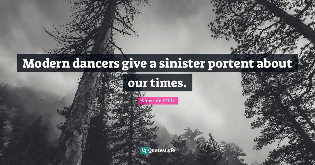 Modern dancers give a sinister portent about our times.
