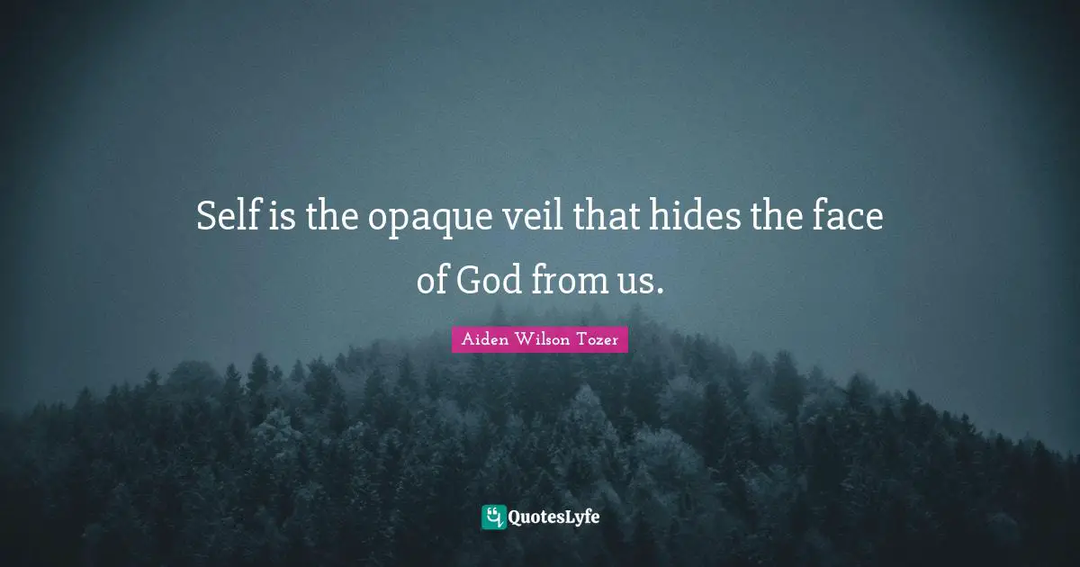 Opaque Quotes: "Self is the opaque veil that hides the face of God from us."