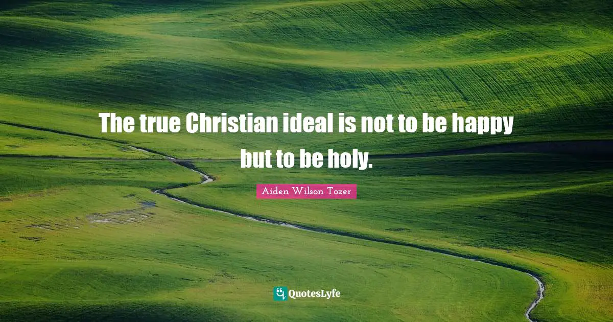 Ideals Quotes: "The true Christian ideal is not to be happy but to be holy."